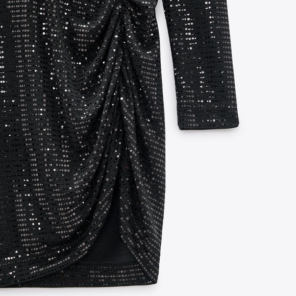 Zara Sparkly Draped Dress - Picture 5 of 12